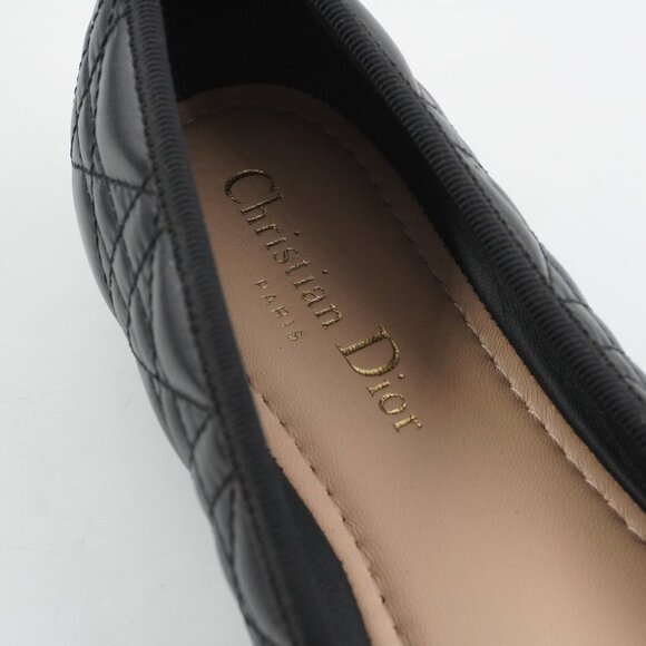 Dior Ballet Flats In Black Quilted Cannage Calfskin Leather - Size 39.5 NWD - Picture 6 of 16